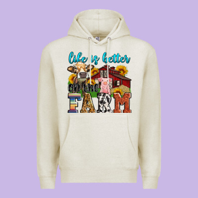 Life Is Better On The Farm Premium Hoodie Designed By Zillion Design Studio