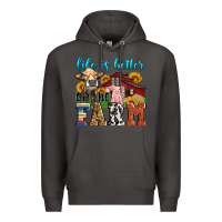 Smoke life is better on the farm Premium Hoodie - Zillion Design Studio