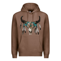 Chestnut boho bull skull Premium Hoodie - RanaPortraitStore
