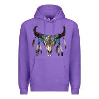 Purple boho bull skull Premium Hoodie - RanaPortraitStore