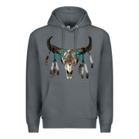 Rock boho bull skull Premium Hoodie - RanaPortraitStore