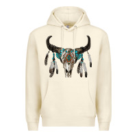 Sandshell boho bull skull Premium Hoodie - RanaPortraitStore