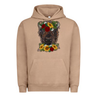 Pigment Burro bison face with flowers Urban Hoodie - RanaPortraitStore