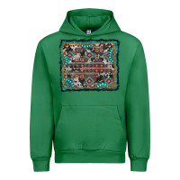 Emerald aztec background with gemstone and cowhide Urban Hoodie - RanaPortraitStore
