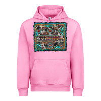 Fuchsia Pink aztec background with gemstone and cowhide Urban Hoodie - RanaPortraitStore