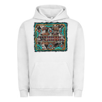 Pigment Lunar Rock aztec background with gemstone and cowhide Urban Hoodie - RanaPortraitStore