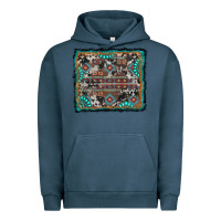 Pigment Midnight Navy aztec background with gemstone and cowhide Urban Hoodie - RanaPortraitStore