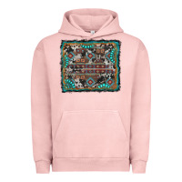 Pigment Salmon aztec background with gemstone and cowhide Urban Hoodie - RanaPortraitStore