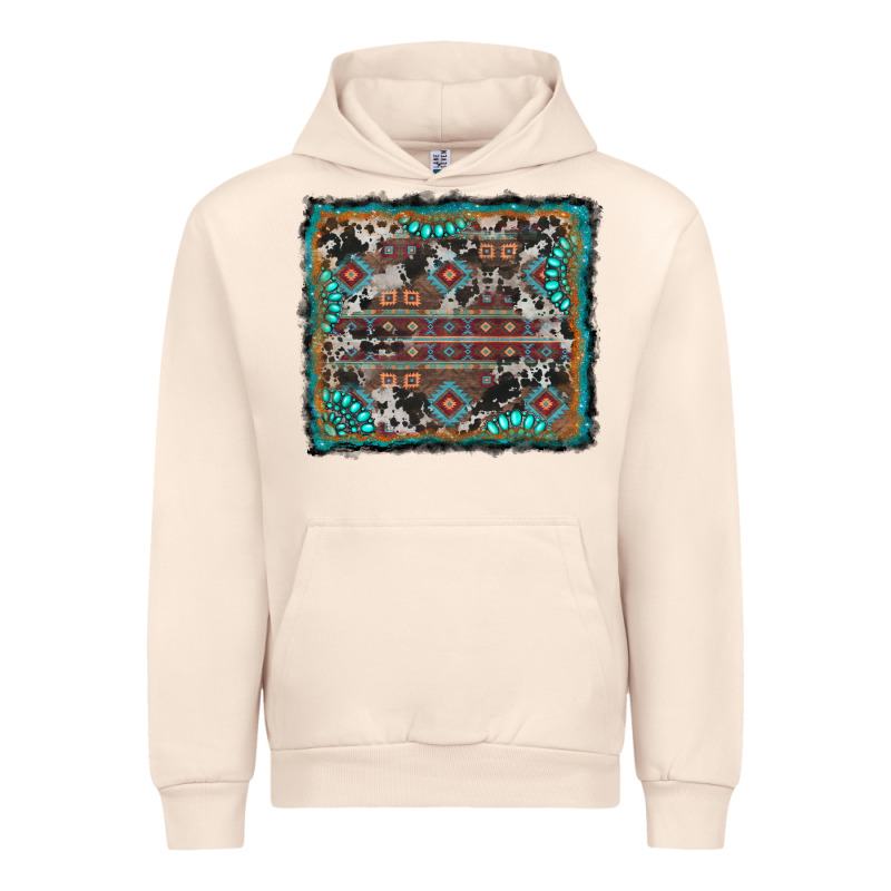 Aztec Background With Gemstone And Cowhide Urban Hoodie by RanaPortraitStore | Teevron