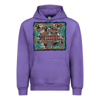Tulip aztec background with gemstone and cowhide Urban Hoodie - RanaPortraitStore