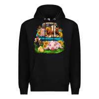 Black farm truck animals Premium Hoodie - Zillion Design Studio