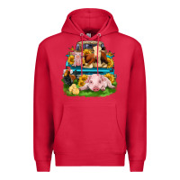 Cardinal farm truck animals Premium Hoodie - Zillion Design Studio