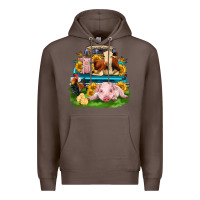 Coffee farm truck animals Premium Hoodie - Zillion Design Studio