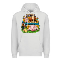 Dove Grey farm truck animals Premium Hoodie - Zillion Design Studio