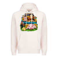 Pale Pink farm truck animals Premium Hoodie - Zillion Design Studio