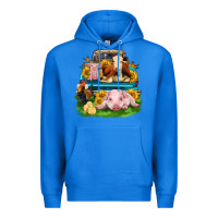 True Royal farm truck animals Premium Hoodie - Zillion Design Studio