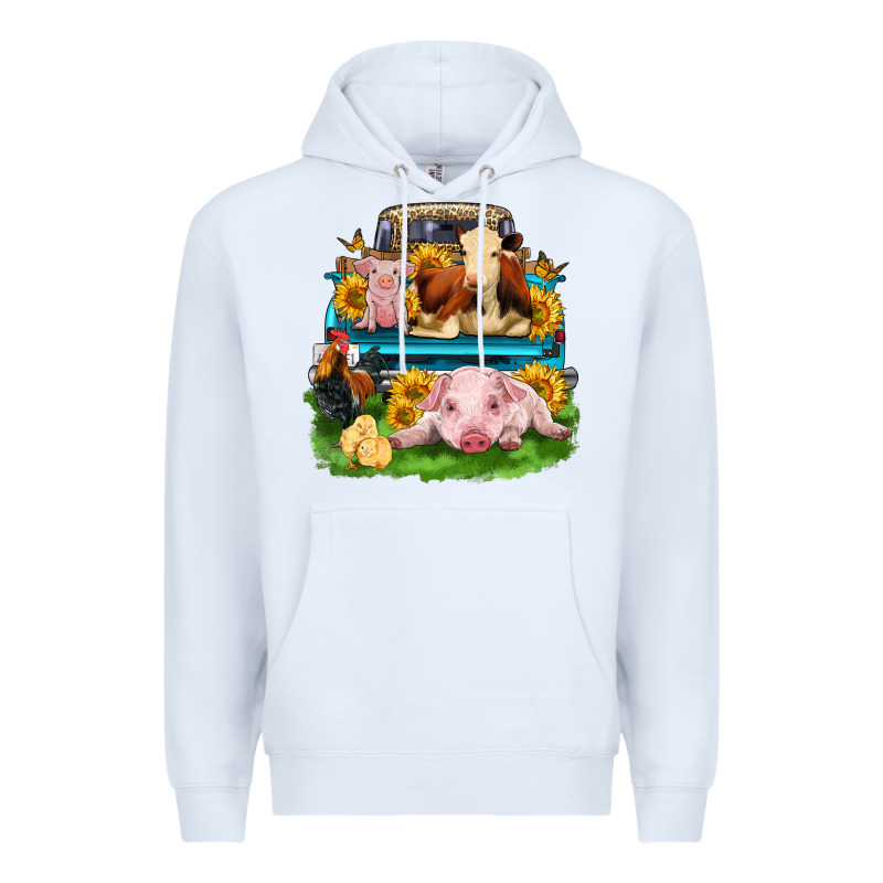 Farm Truck Animals Premium Hoodie by Zillion Design Studio | Teevron