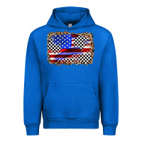 Cobalt race american flag Urban Hoodie - Zillion Design Studio