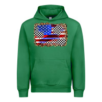 Emerald race american flag Urban Hoodie - Zillion Design Studio