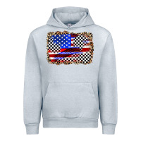 Heather Grey race american flag Urban Hoodie - Zillion Design Studio