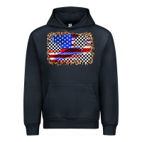 Navy race american flag Urban Hoodie - Zillion Design Studio