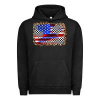 Pigment Black race american flag Urban Hoodie - Zillion Design Studio