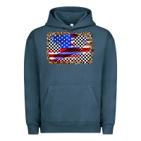 Pigment Midnight Navy race american flag Urban Hoodie - Zillion Design Studio