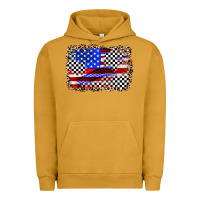 Pigment Peanut Butter race american flag Urban Hoodie - Zillion Design Studio