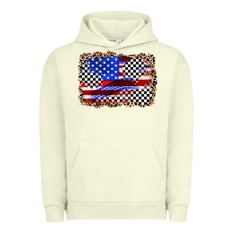 Race American Flag Urban Hoodie by Zillion Design Studio | Teevron