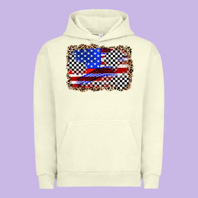 Race American Flag Urban Hoodie Designed By Zillion Design Studio