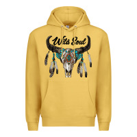 Antique Gold wild soul boho skull Premium Hoodie - RanaPortraitStore