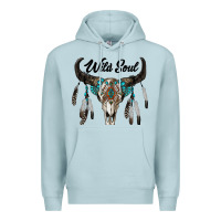 Blue Mist wild soul boho skull Premium Hoodie - RanaPortraitStore