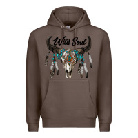 Coffee wild soul boho skull Premium Hoodie - RanaPortraitStore