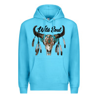 Ocean Blue wild soul boho skull Premium Hoodie - RanaPortraitStore