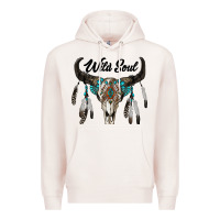Pale Pink wild soul boho skull Premium Hoodie - RanaPortraitStore