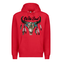 Red wild soul boho skull Premium Hoodie - RanaPortraitStore