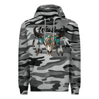 Slate Camo wild soul boho skull Premium Hoodie - RanaPortraitStore