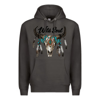 Smoke wild soul boho skull Premium Hoodie - RanaPortraitStore