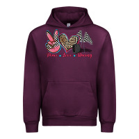 Mauve Wine peace love racing Urban Hoodie - Zillion Design Studio