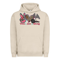 Pigment French Oak peace love racing Urban Hoodie - Zillion Design Studio