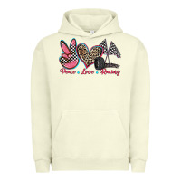 Pigment Pistachio peace love racing Urban Hoodie - Zillion Design Studio