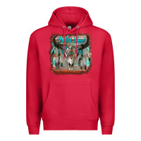 Cardinal wild soul boho skull with background Premium Hoodie - RanaPortraitStore