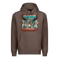 Coffee wild soul boho skull with background Premium Hoodie - RanaPortraitStore