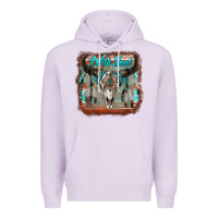 Lilac wild soul boho skull with background Premium Hoodie - RanaPortraitStore