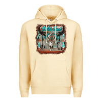 Pina Colada wild soul boho skull with background Premium Hoodie - RanaPortraitStore