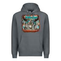 Rock wild soul boho skull with background Premium Hoodie - RanaPortraitStore