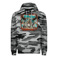Slate Camo wild soul boho skull with background Premium Hoodie - RanaPortraitStore