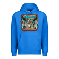 True Royal wild soul boho skull with background Premium Hoodie - RanaPortraitStore