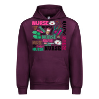 Mauve Wine nurse Urban Hoodie - Zillion Design Studio