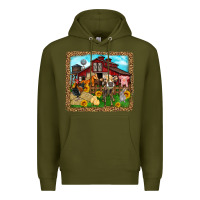 Army Green farm life Premium Hoodie - Zillion Design Studio